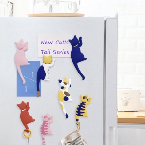 可愛貓尾巴強磁冰箱貼掛勾