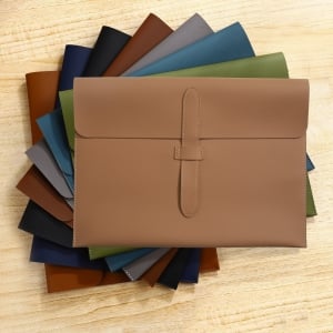 A4皮革插扣文件收納包
