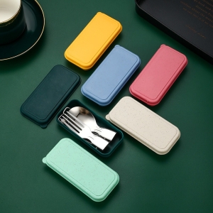 304不鏽鋼環保摺疊便攜餐具盒