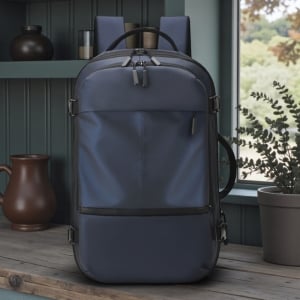 17吋多隔層可擴充防水雙肩後背包