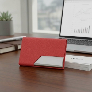 精美時尚高質感皮革不鏽鋼名片盒