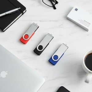 台灣製造實用小巧旋轉金屬上蓋隨身碟