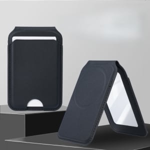 適用Magsafe磁吸轉軸帶鏡卡包手機支架