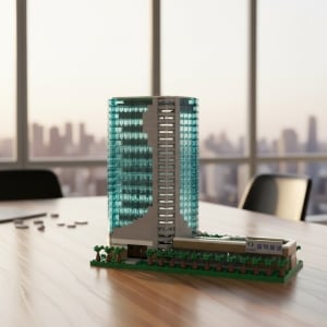 公司建築物造型專屬積木設計訂製