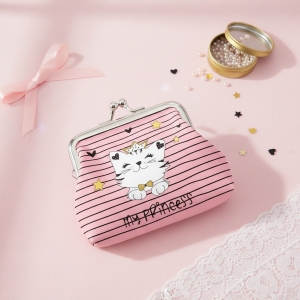 彩繪皮革零錢小物收納口金包