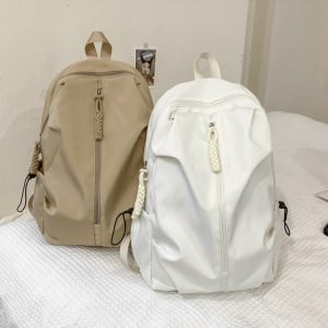 大容量韓式簡約風百搭尼龍休閒背包