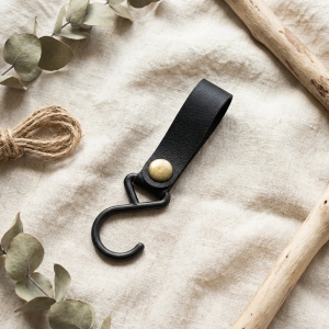 戶外露營廚房用具掛鉤PU皮革掛勾鑰匙圈