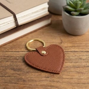 時尚皮革愛心鑰匙圈