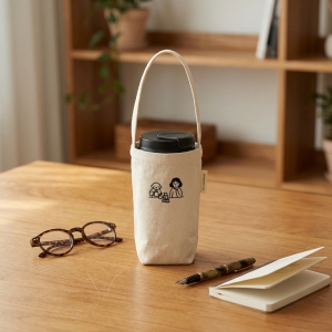 手搖飲奶茶手提袋帆布環保杯套保溫杯套手機包