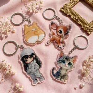 高質感透明壓克力隨身鑰匙吊飾