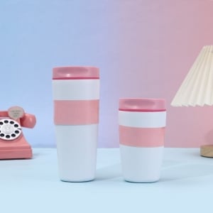 高顏值美式咖啡杯304不鏽鋼雙層保溫杯