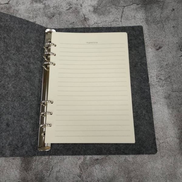 Pad nota buku panduan buku nota enam lubang longgar yang mesra alam