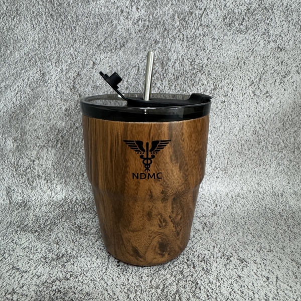 美式木纹咖啡杯