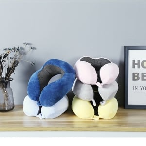 記憶棉可收納U型枕飛機磁布旅行枕