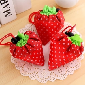 草莓購物袋折疊環保袋手提袋
