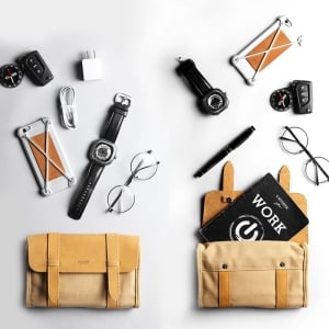 真皮小劍橋多功能 3C 收納包數據線充電器整理袋