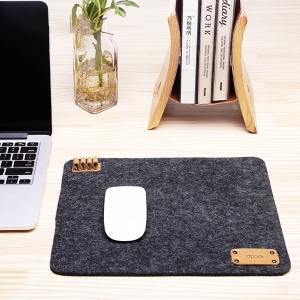 皮革固定傳輸線羊毛氈滑鼠墊