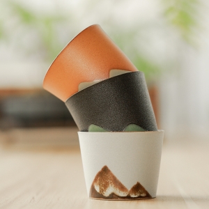 遠山陶瓷茶具日式小茶杯禪意復古主人杯50ml