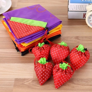 草莓購物袋折疊環保袋手提袋