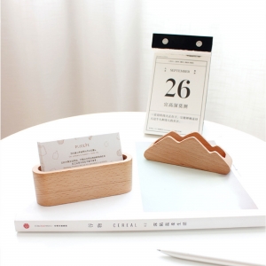 實木商務桌面木質名片盒櫸木收納盒
