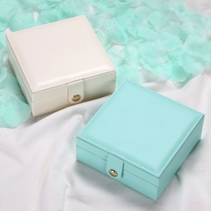 單層簡約首飾盒便攜飾品珠寶收納盒
