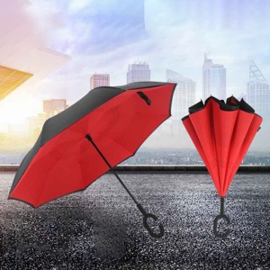免持型汽車傘反向站立傘雙層直桿廣告傘