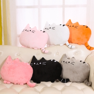 創意家居裝飾沙發床頭靠墊卡通餅乾貓抱枕
