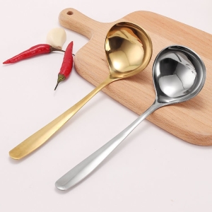 304韓式不鏽鋼湯勺加厚長柄湯匙火鍋勺