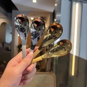 不鏽鋼中式勺子加厚湯匙圓底勺